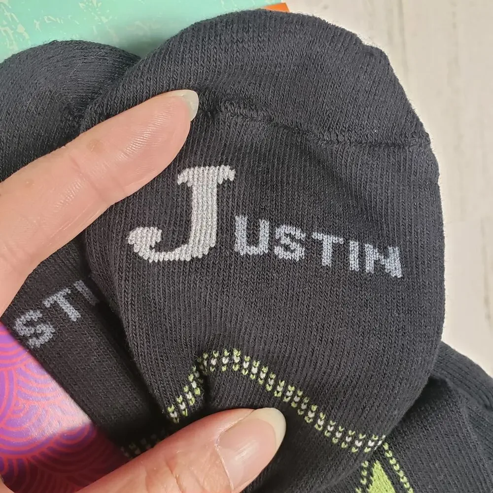 NWT Justin Boots Fashion Cushioned Sole Over The Calf Socks Women's Size Small